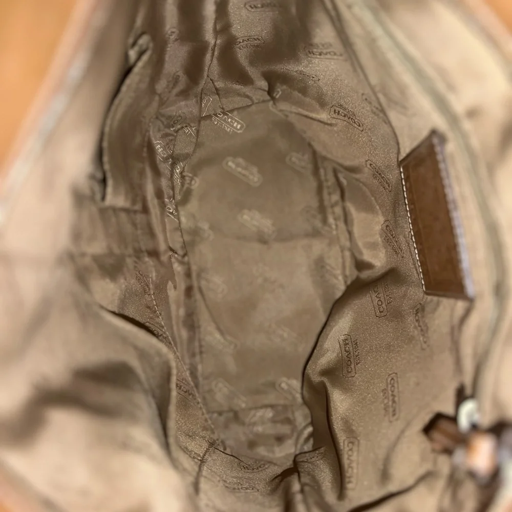 Vintage Coach #9572 Tan Leather Structured Tote